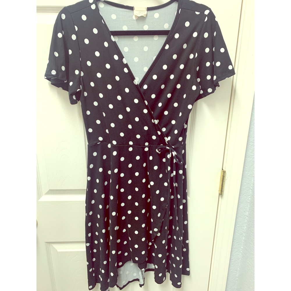 Black polkadot Dress S/M